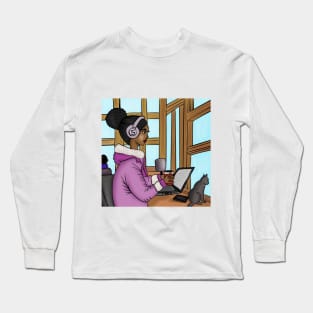 black girl magic work, life, balance Long Sleeve T-Shirt